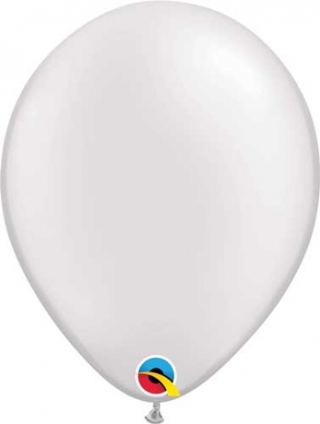 Q   Pearl White balloons QUALATEX