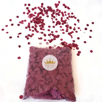 (100gr) 1cm Round Tissue Paper Burgundy Confetti decorations