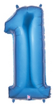 Megaloon Blue Number 1 balloon BETALLIC