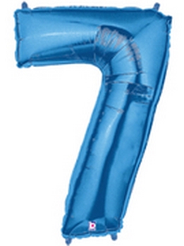 Megaloon Blue Number 7 balloon BETALLIC