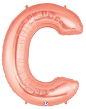 Megaloon - Letter C - Rose Gold balloon BETALLIC