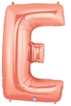 40" Megaloon - Letter E - Rose Gold balloon *Polybagged foil balloons