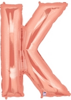 Megaloon - Letter K - Rose Gold balloon BETALLIC