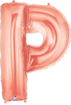 Megaloon - Letter P - Rose Gold balloon BETALLIC