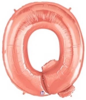 Megaloon - Letter Q - Rose Gold balloon BETALLIC