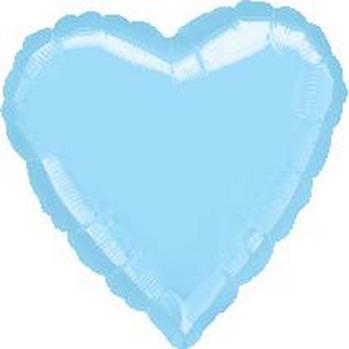 32" Foil Heart Metallic Pearl Pastel Blue balloon foil balloons