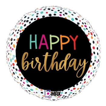 18" Birthday Colorful Dots Balloon foil balloons