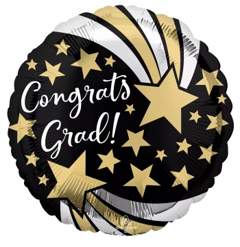 18" Congrats Grad Shooting Stars balloon foil balloons