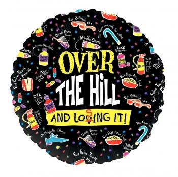 18" Foil Birthday Over the hill and losing it balloon foil balloons