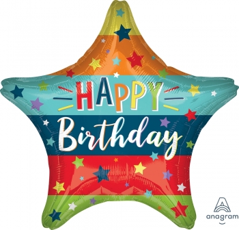 18" Foil Birthday Stars & Stripes balloon foil balloons
