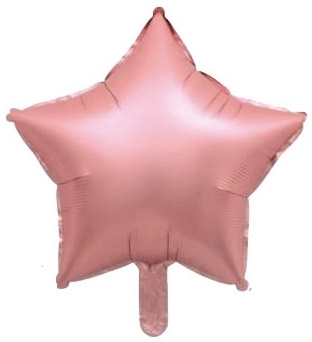 18" Foil Econo-Luxe Satin Chrome Rose Gold Star balloon foil balloons