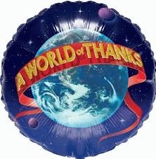 18" Foil - World of Thanks balloon foil balloons