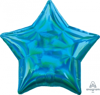 18" Iridescent Cyan Blue Star balloon foil balloons