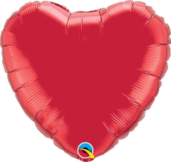 18"  Ruby Red Heart Balloon foil balloons