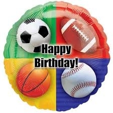 VLP Sports Birthday balloon ANAGRAM