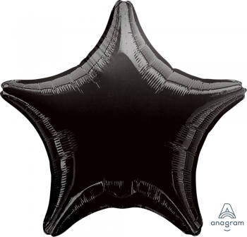 19" Foil Star - Black balloon foil balloons