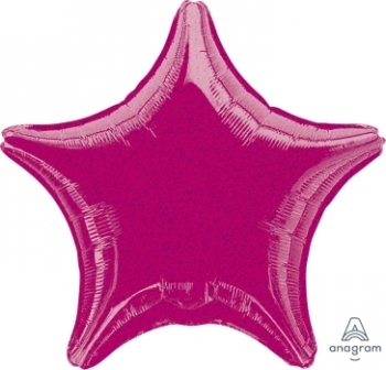 19" Foil Star Dazzler Fuchsia Holographic balloon foil balloons