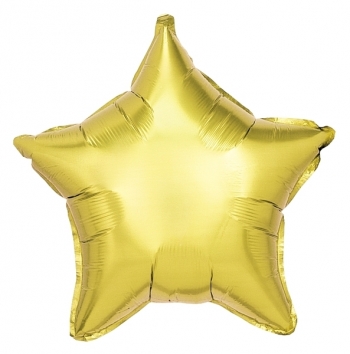 19" White Gold Star Balloon foil balloons