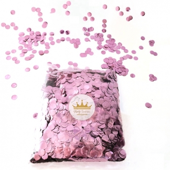 (200gr) 1cm Round Metallic Pink Confetti decorations