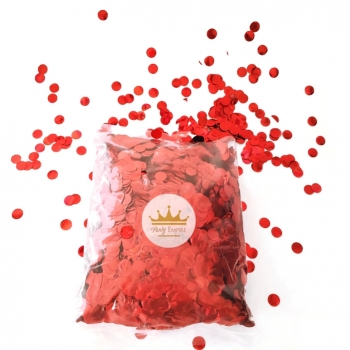 (200gr) 1cm Round Metallic Red Confetti decorations