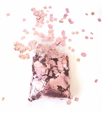 (200gr) Metallic Rose Gold Square Confetti decorations