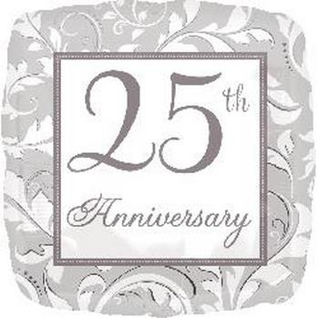 Foil - 25th Anniversary Scroll balloon ANAGRAM