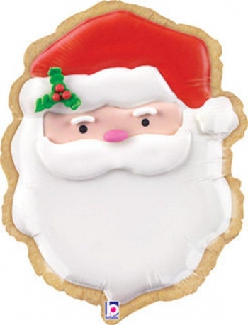 27" Santa Cookie - Unpacked balloon foil balloons