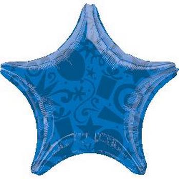 22" Foil Star Festive Blue balloon foil balloons