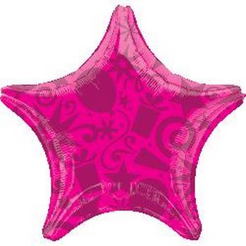 22" Foil Star Festive Magenta balloon foil balloons