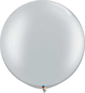 Q   Pearl Silver -  est balloons QUALATEX