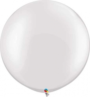 Q (2) 30" Pearl White - 36" est balloons latex balloons