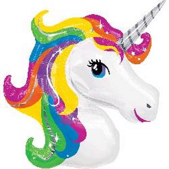 Shape - Rainbow Unicorn Head 33"X29" balloon foil balloons