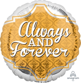 18" Foil Always & Forever Marriage Blessing balloon foil balloons