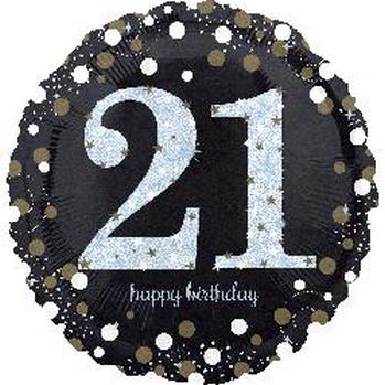 Foil Birthday 21 Sparkling Holographic ANAGRAM