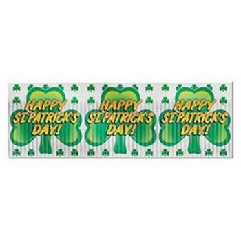 SP - Banner - Metallic - St Pat - 14"x4ft decorations