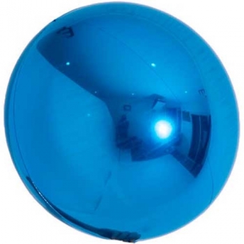 (3) 7" Blue Spheroid balloon foil balloons