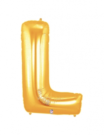 40" Megaloon - Letter L - Gold balloon foil balloons