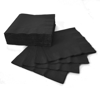 (40) Luncheon Napkins - Black tableware