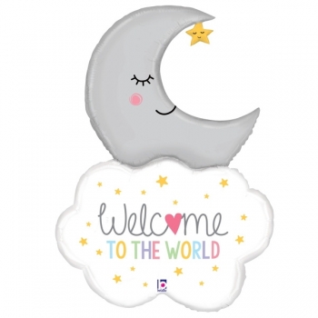 42" Welcome Baby Moon Balloon foil balloons