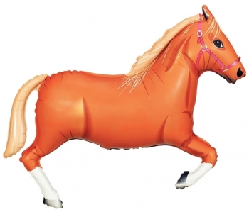 Super Shape - Tan Horse balloon BETALLIC