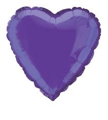 Foil Heart - Quartz Purple Airfill Heat Seal Required QUALATEX