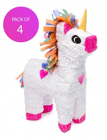 (4) Unicorn Pinata - Pack of 4 party supplies