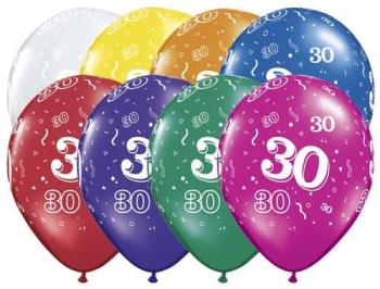 30 Around Jewel Assorted balloons QUALATEX