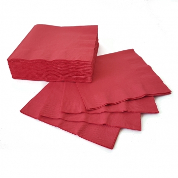 (50) Beverage Napkins - Apple Red* tableware