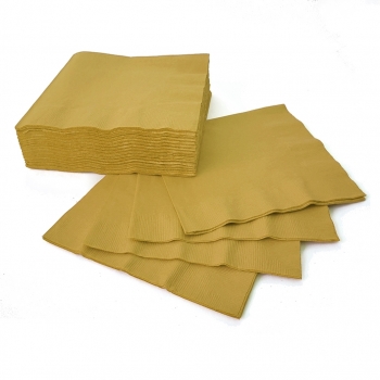 (50) Beverage Napkins - Gold* tableware