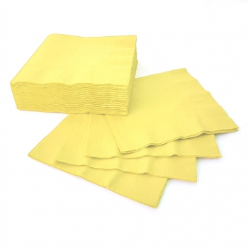 (50) Beverage Napkins - Light Yellow* tableware