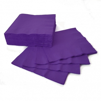 (50) Beverage Napkins - Purple* tableware