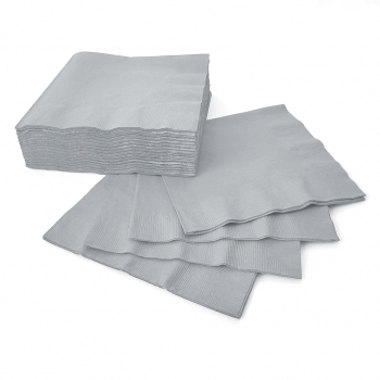 (50) Luncheon Napkins - Silver* tableware