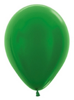 SEM   Metallic Green balloons SEMPERTEX+BETALLIC