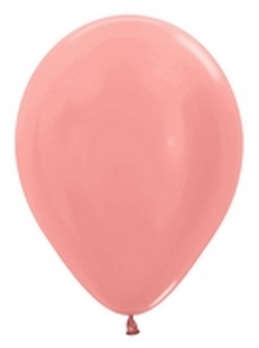 BET (100) 11" Metallic Rose Gold balloons latex balloons